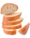 Tower fresh slice bread isolated Royalty Free Stock Photo