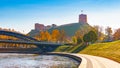 Tower Of Gediminas In Vilnius, Lithuania. Historic Symbol Of The City Of Vilnius And Of Lithuania Itself. Upper Vilnius Castle Royalty Free Stock Photo