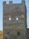 Tower of Genoese fortress in Feodosia, Crimea Royalty Free Stock Photo