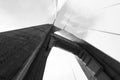 Tower of the Golden Gate Bridge in the fog, San Francisco Royalty Free Stock Photo