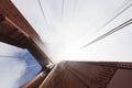 Tower of the Golden Gate Bridge in the fog, San Francisco Royalty Free Stock Photo