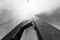 Tower of the Golden Gate Bridge in the fog, San Francisco Royalty Free Stock Photo