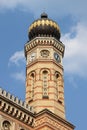 Tower of the Great Synagogue of Budapest Royalty Free Stock Photo