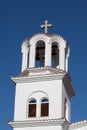 Tower of Greek orthodox Church in Paralia Katerini beach, Greece Royalty Free Stock Photo