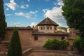 Tower of Hall of the Abencerrajes at Nasrid Palaces of Alhambra - Granada, Andalusia, Spain Royalty Free Stock Photo