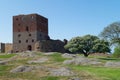 The tower of Hammershus Castle Royalty Free Stock Photo