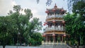 The tower in henggang people`s park, longgang district, shenzhen