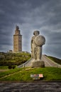 The Tower of Hercules, is an ancient Roman lighthouse near the city of A CoruÃÂ±a, in the North of Spain