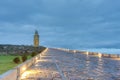 Tower of Hercules in A Coruna, Galicia, Spain. Royalty Free Stock Photo