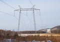 Tower of a high-voltage electric main Royalty Free Stock Photo