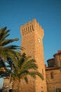 Tower in the historic center of Porto Potenza Picena Royalty Free Stock Photo