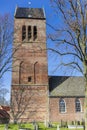 Tower of the historic church of Wijckel in Gaasterland