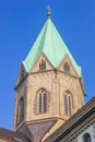 Tower of the historic Ludgerus church in Essen-Werden Royalty Free Stock Photo