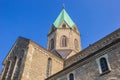 Tower of the historic Ludgerus church in Essen-Werden Royalty Free Stock Photo