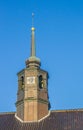 Tower of the historic Moravian church in Christiansfeld Royalty Free Stock Photo