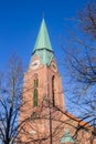 Tower of the historic St. Jacobi church in Bad Bederkesa