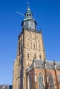 Tower of the historic Walburgiskerk church in Zutphen