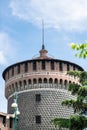 Tower of Holy Spirit Torrione di Santo Spirito in Sforza Castle Castello Sforzesco in Milan. Italy