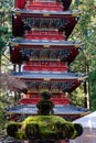 The tower at Honden shrine in Nikko, Japan