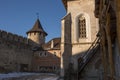 Tower of Hotyn medieval castle, Ukraine Royalty Free Stock Photo