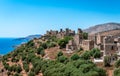 Tower houses in Vatheia, Mani, Peloponnese, Greece.