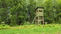 A tower for hunting in the forest Royalty Free Stock Photo
