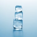 Tower of ice cubes Royalty Free Stock Photo