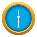 Tower icon blue vector isolated Royalty Free Stock Photo
