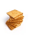 Tower of integral crackers Royalty Free Stock Photo