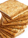 Tower of integral crackers Royalty Free Stock Photo