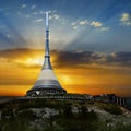 Tower Jested, Unique Building at Sunset