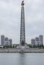 The Tower of Juche Idea statue in central Pyongyang, Pyongyang, North Korea Royalty Free Stock Photo