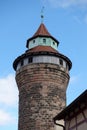 Tower At The Kaiserburg In Nuremberg, Germany Royalty Free Stock Photo