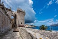 Tower Kanavelic known as Bokar or Barbarigo Tower in Korcula, Croatia Royalty Free Stock Photo