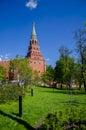 Tower of the Kremlins walls, Moscow, Russia Royalty Free Stock Photo