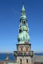 Tower of Kronborg castle at Helsingor on Denmark Royalty Free Stock Photo