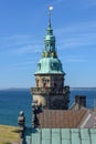 Tower of Kronborg castle at Helsingor on Denmark Royalty Free Stock Photo