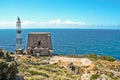 The tower and lighthouse of Punta Campanella at Sorrento