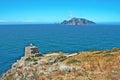 The tower and lighthouse of Punta Campanella at Sorrento Royalty Free Stock Photo