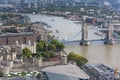 The Tower of London and Tower Bridge from a distance