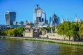 The Tower of London, a historic castle located on the north bank of the River Thames in London, England, UK Royalty Free Stock Photo