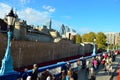 Tower of London with sea of Red Poppies to remember the fallen soldiers of WWI