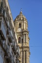 The only tower of the Malaga cathedral known as La Manquita