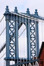 Tower of Manhattan Bridge Royalty Free Stock Photo