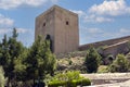 Tower in medieval castle located in the city of Lorca, Murcia, Spain