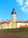 The tower of a medieval castle in Nesvizh. Belarus. Royalty Free Stock Photo