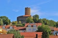 Tower of the medieval fortified castle Steinsberg, Sinsheim, Germany.