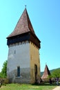 Tower of the medieval fortified saxon church Biertan, Transylvania