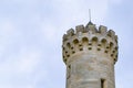 Old German castle tower with arrow slits. Royalty Free Stock Photo