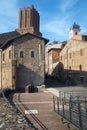 The Tower of the Militia from the central body of the TrajanÃ¢â¬â¢s Market in Rome, Italy